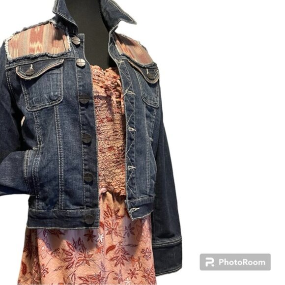 Steve Madden BB Dakota Peach Coral Floral Dress Coastal Cowgirl Stampede Sz Med - Picture 4 of 10